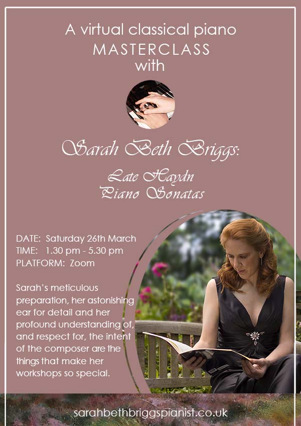 Sarah Beth Briggs Masterclass flier