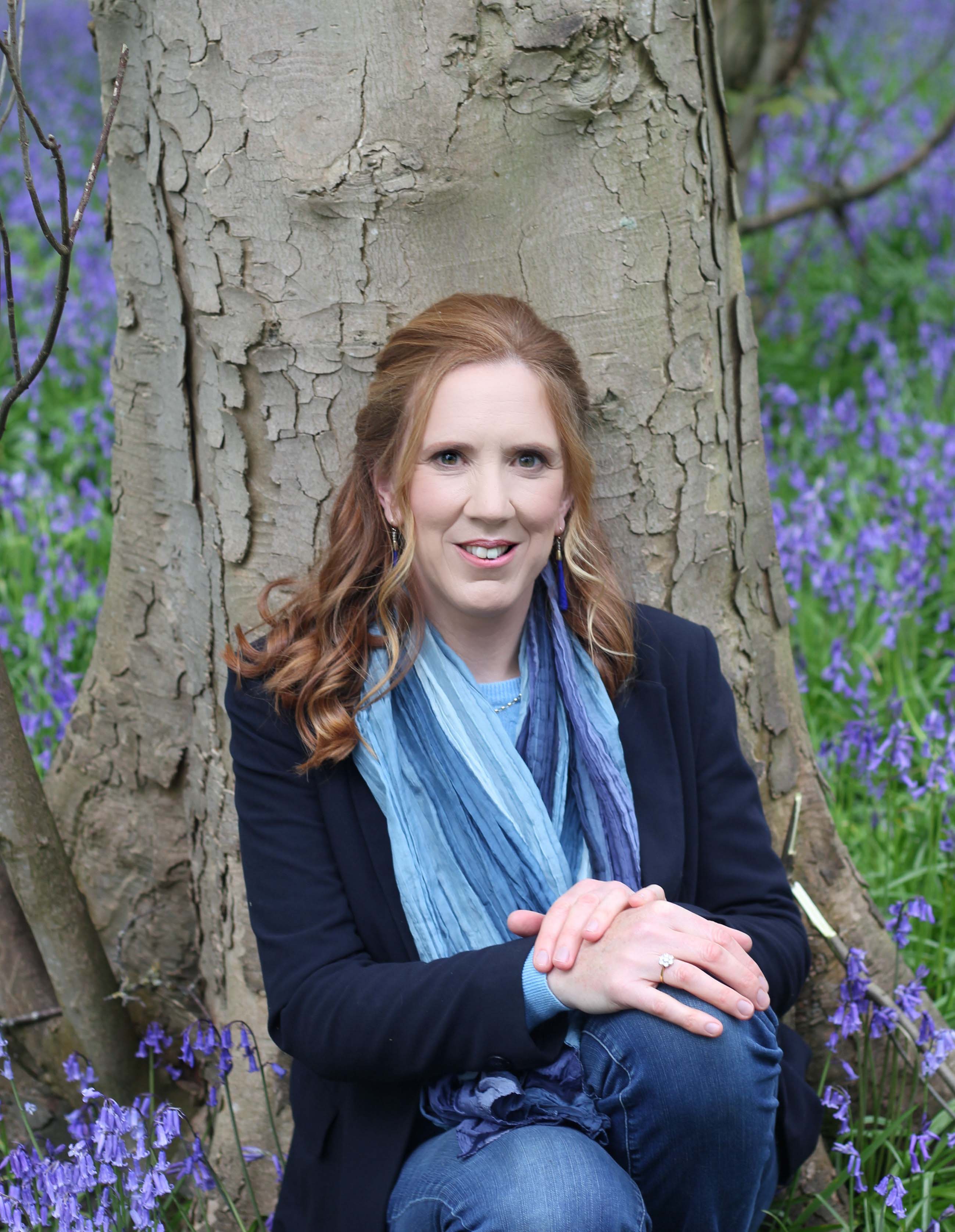 Sarah Beth Briggs with bluebells
